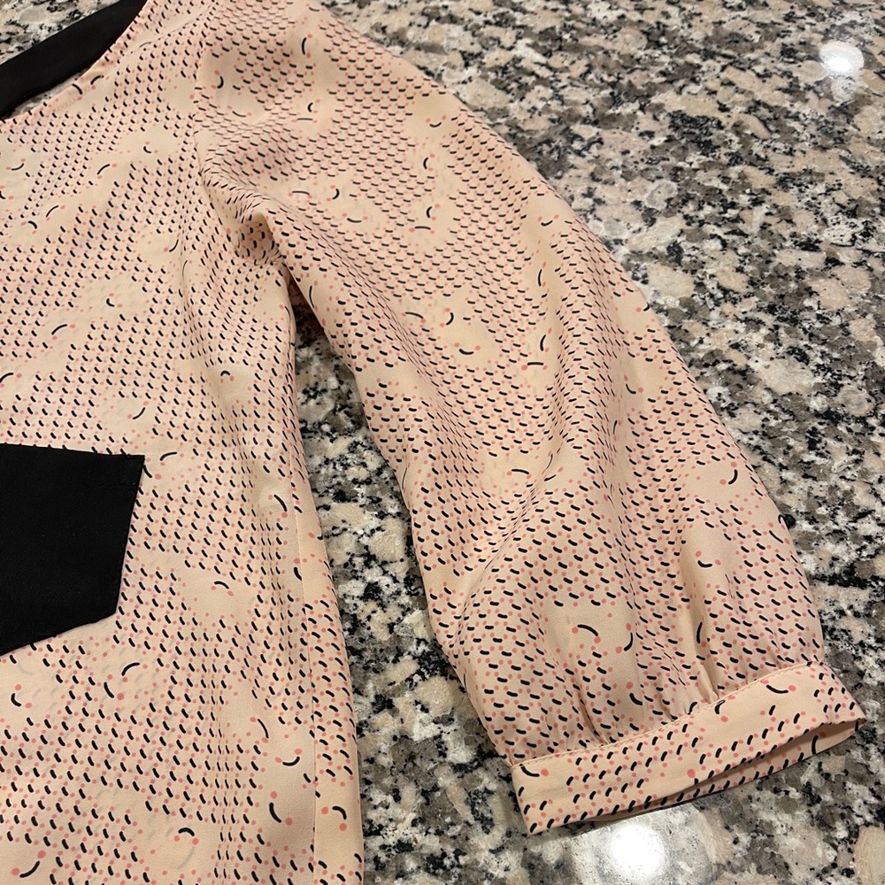 Bcbg Generation Colorful Patterned 3/4 Sleeve Blo… - image 3